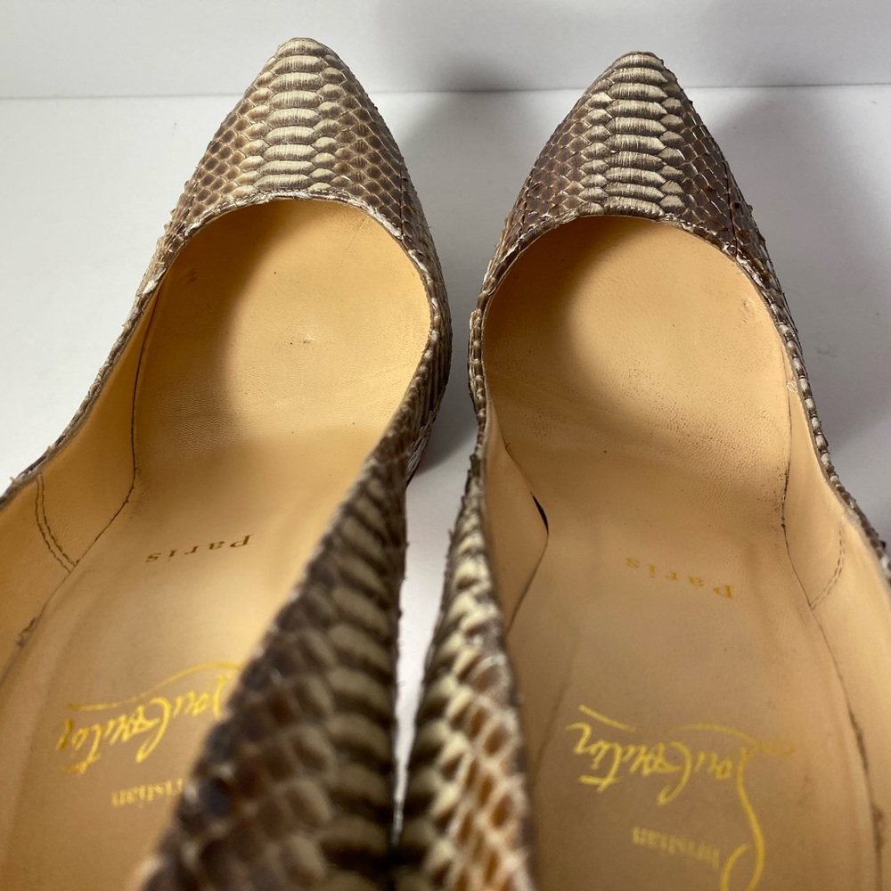 Christian Louboutin Daf daffodil heels pumps snake 39 8.5 - Picture 8 of 10